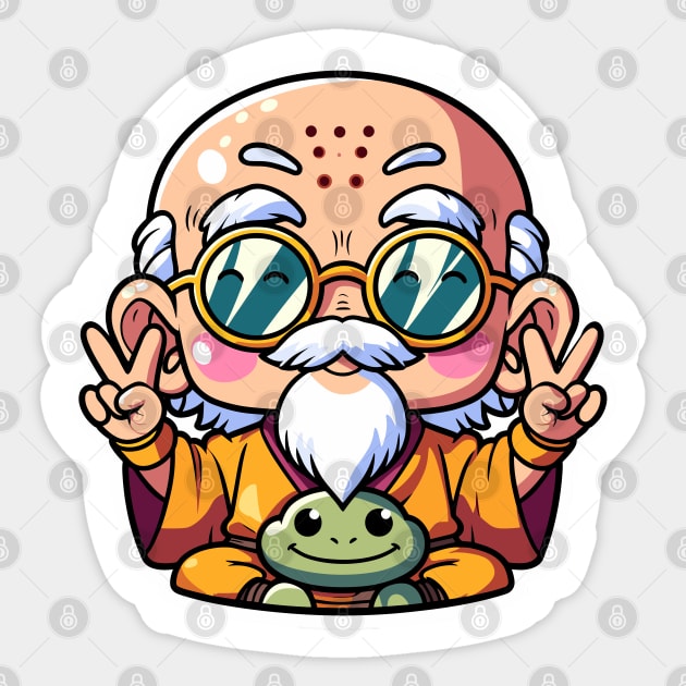 Chibi Zen Master: Mr. Miyagi's Happy Wisdom Sticker by diegotorres